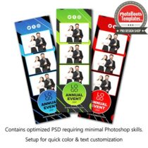 Abstract Corporate Party 3-up Strips