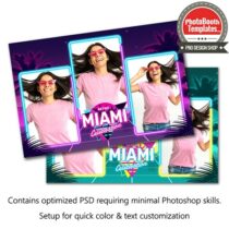 90's Miami Glam Postcard