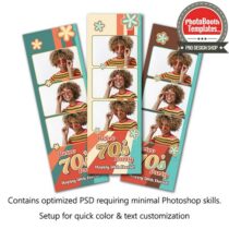 70s Retro Party 3-up Strips