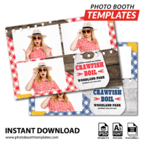 Hole In One 4-pose Postcard  Photo Booth Templates, Overlays & Screen Easy  To Edit PSD Files